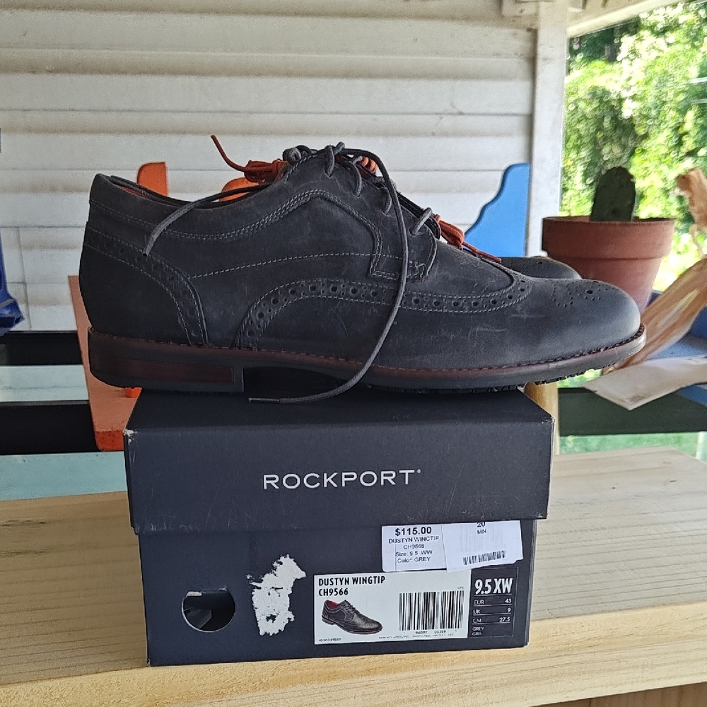 Rockport Dustyn Men's Black Wingtip Shoes